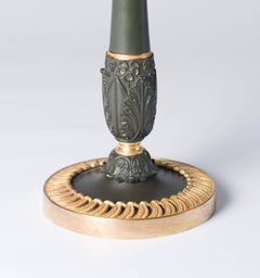Candlesticks Antique Gilded Bronze, France, 1830