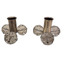 Candlesticks – bases made of cut glass, J. & L. Lobmeyr Vienna, mid-century