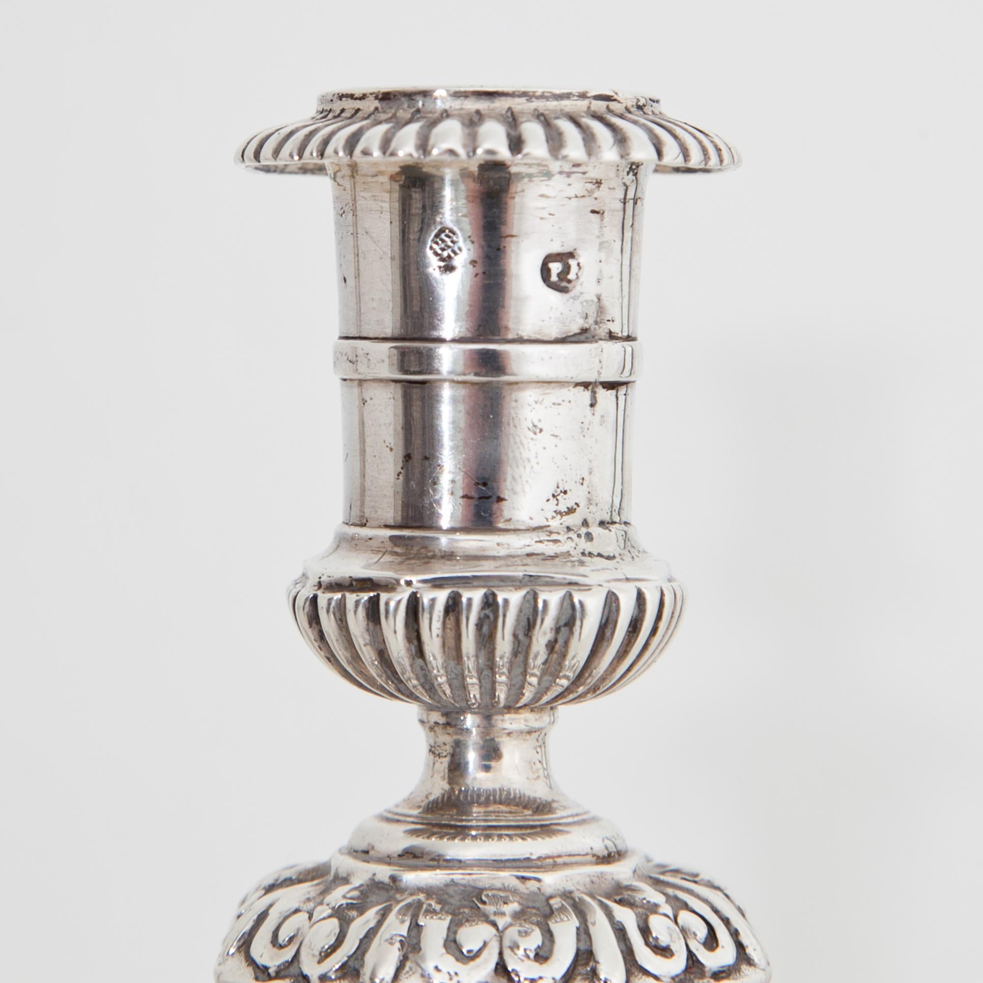 German Candlesticks by Peter Kick, Augsburg, 1708-1710