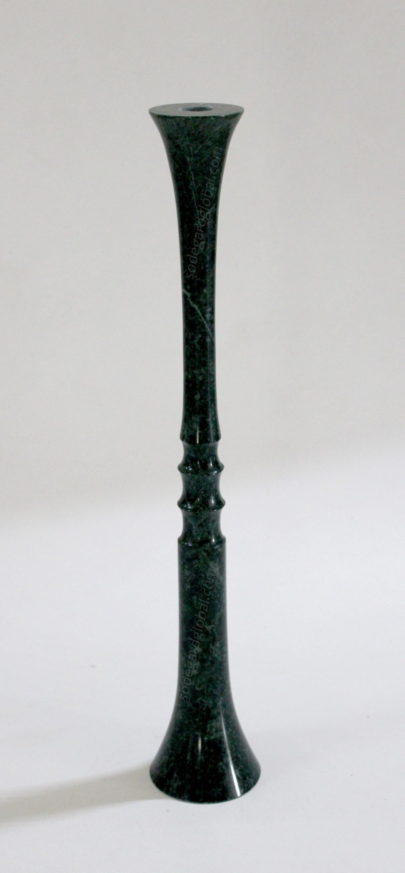 Other Candlesticks Flute in Marble Handcrafted in India By Paul Mathieu For Sale