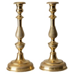 Candlesticks France Empire Gilt Bronze