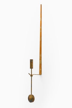 Candlesticks in Brass by Pierre Forssell for Skultuna, 1950s