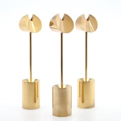 Pierre Forssell Candlesticks in Brass  Produced by Skultuna in Sweden