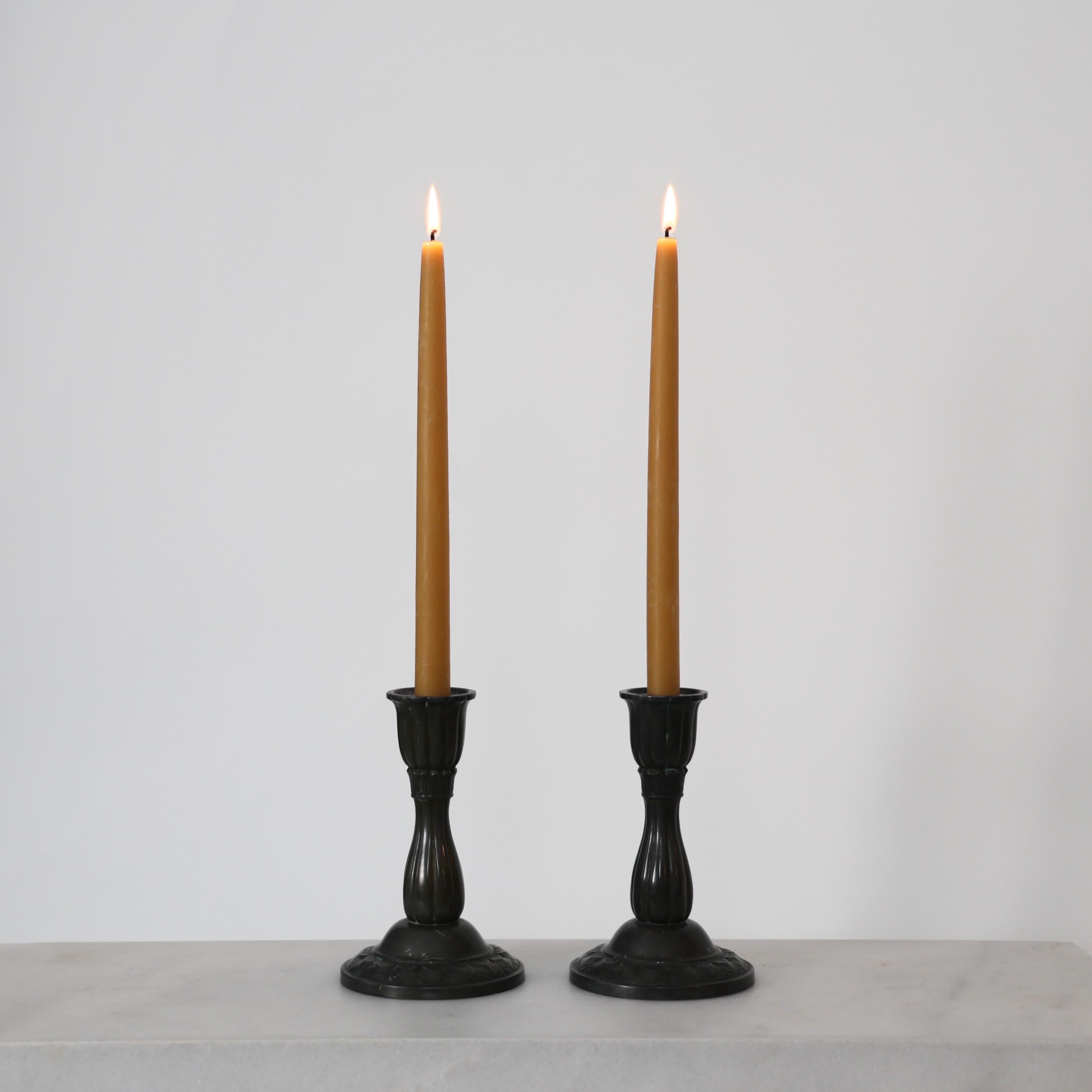 Candlesticks made by Just Andersen, 1920s, Denmark For Sale 5