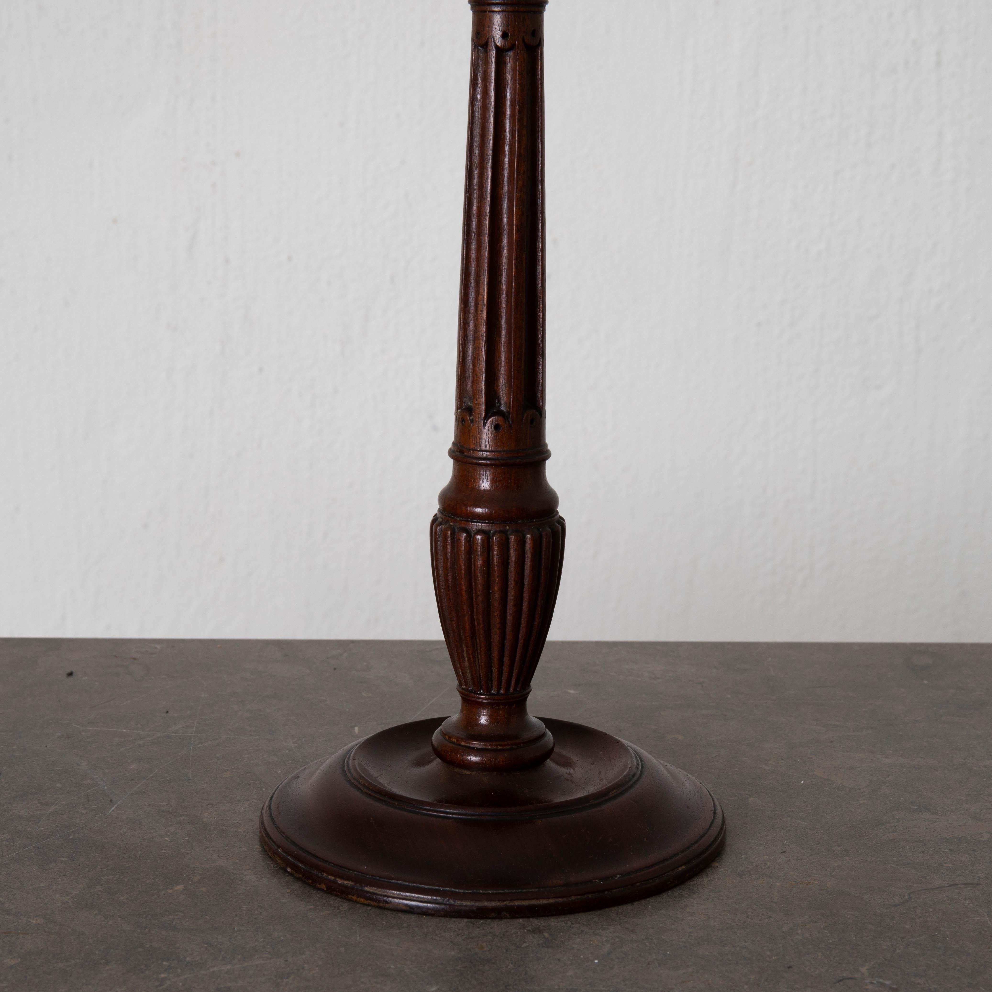 Gustavian Candlesticks Pair of English Mahogany, 18th Century, England For Sale