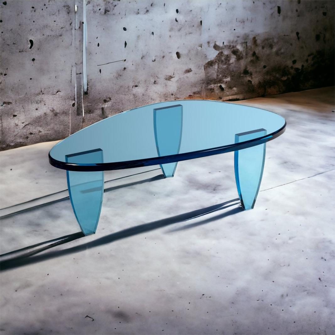 Candy Blue Coffee Table by Charly Bounan
One of a Kind
Dimensions: D 73 x W 119 x H 40 cm. 
Materials: Acrylic glass.

Also available in different colors. Please contact us.

Charly Bounan, is a Parisian designer renowned for its refined creative