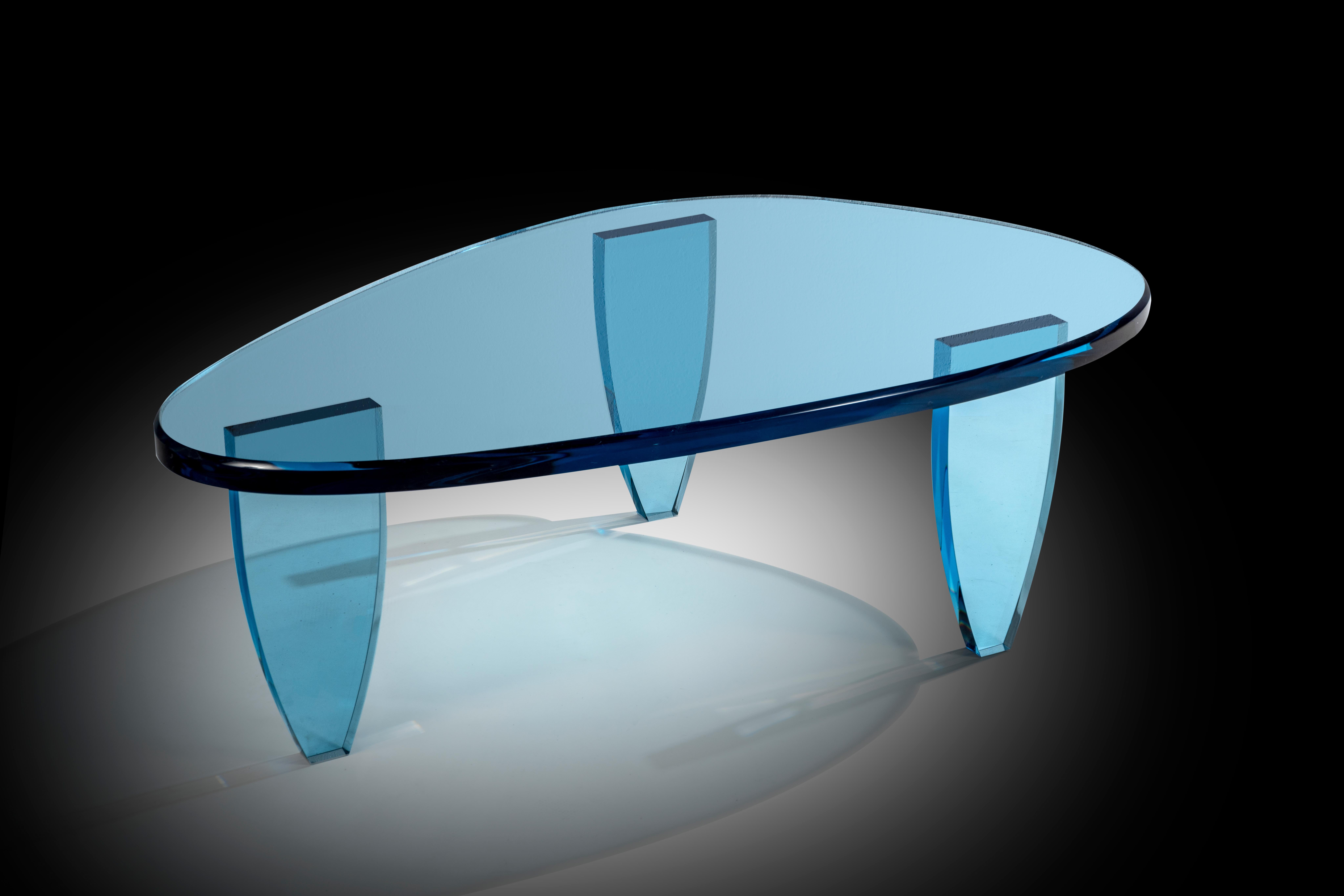 Other Candy Blue Coffee Table by Charly Bounan For Sale