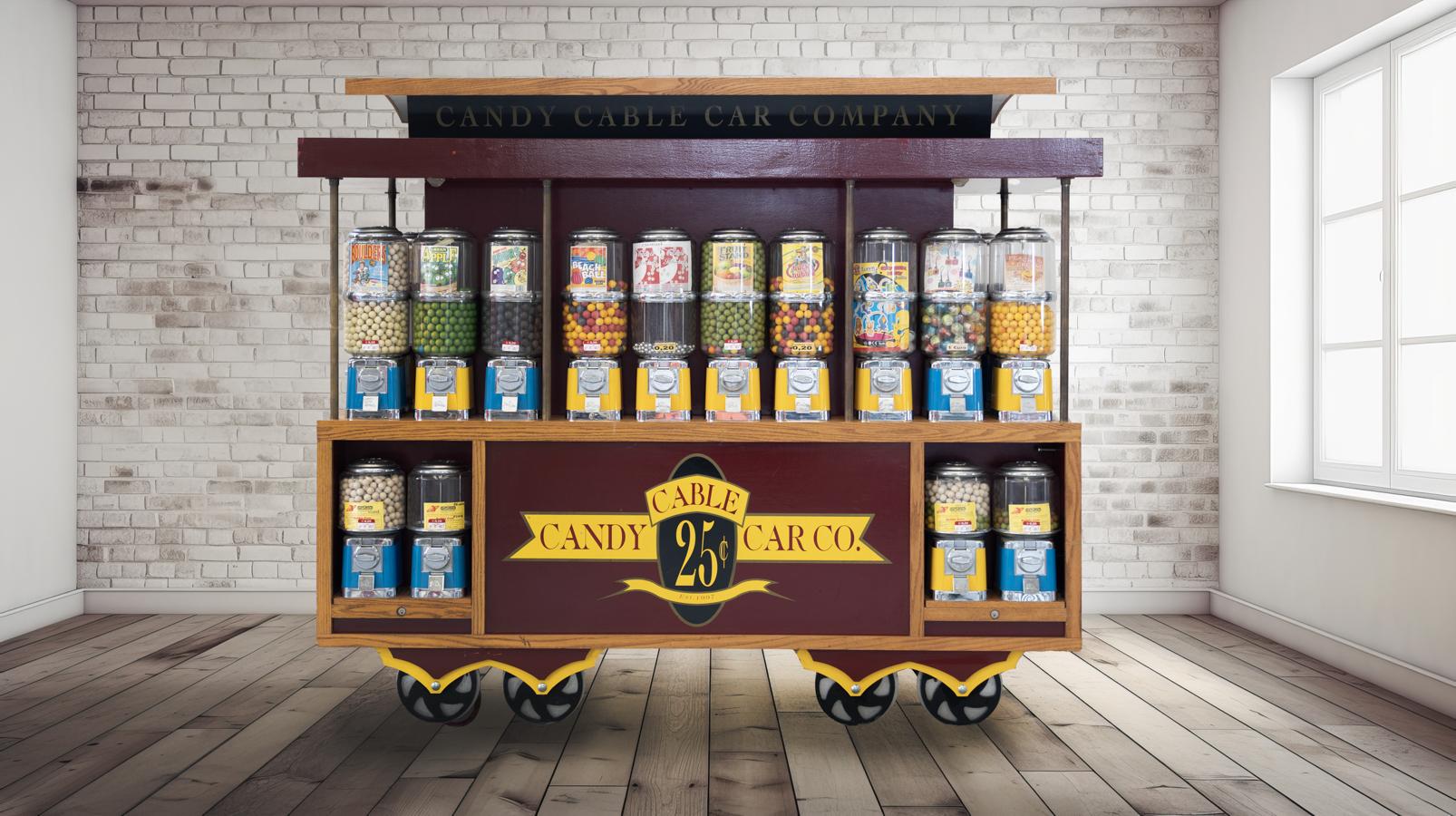 Candy cable car nr 38 dispenser, 2000 - wheeled candy vending machine
Style
Modernist
Periodo del design
1990 – 1999
Production Period
2000 - 2009
Year Manufactured
2000
Country of Manufacture
United