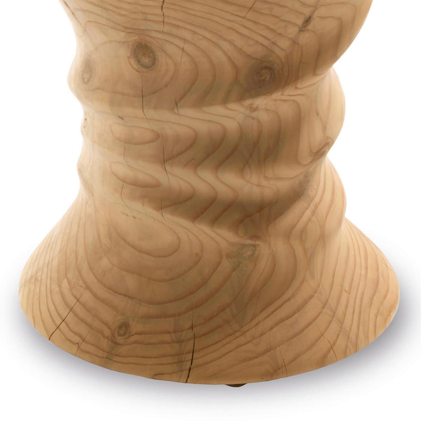 Hand-Crafted Candy Cedar Stool For Sale