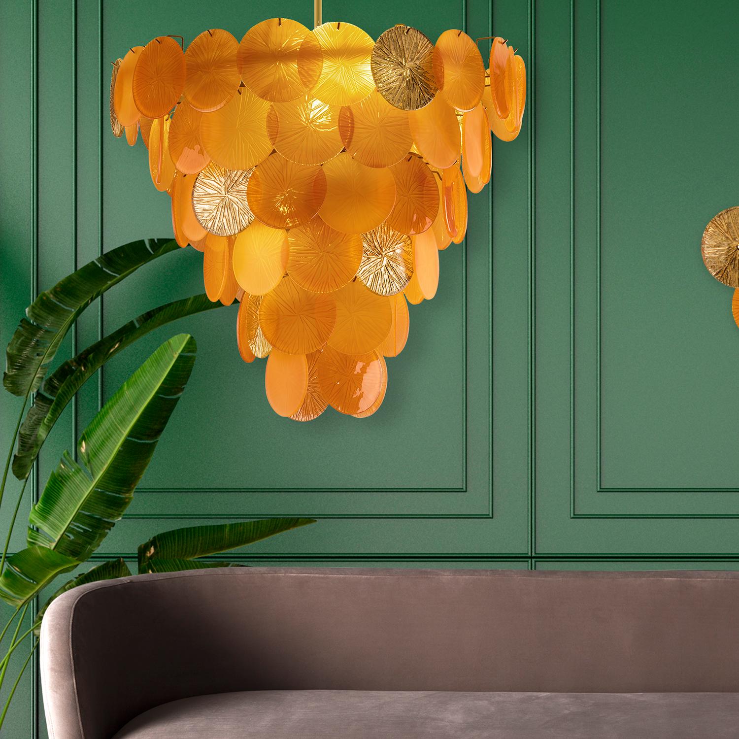 Hand-Painted Candy Chandelier For Sale