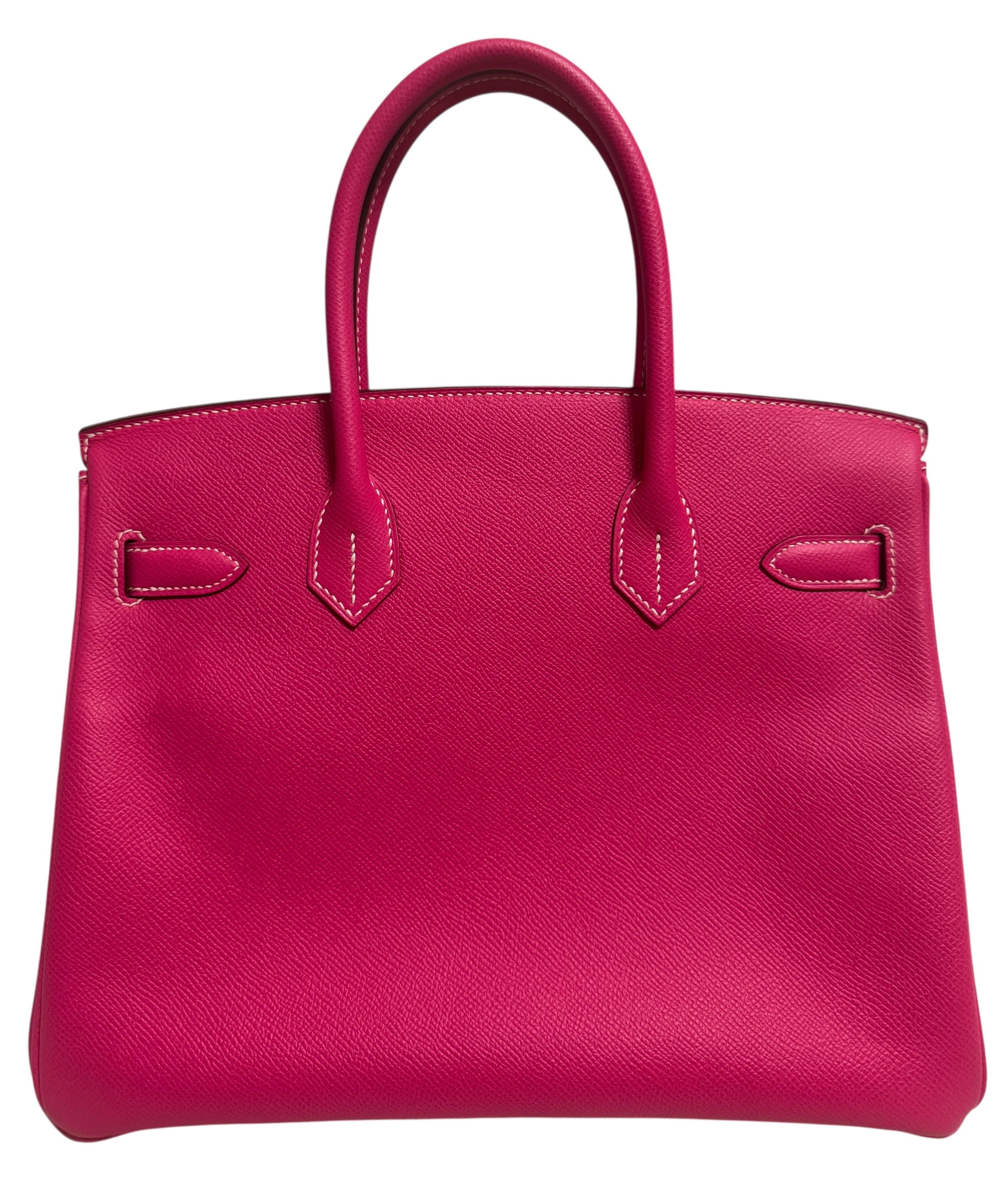 Colección Candy Hermes Birkin 30 Rosa Tyrien Piel Epsom  Ferretería de oro . Rojo en venta