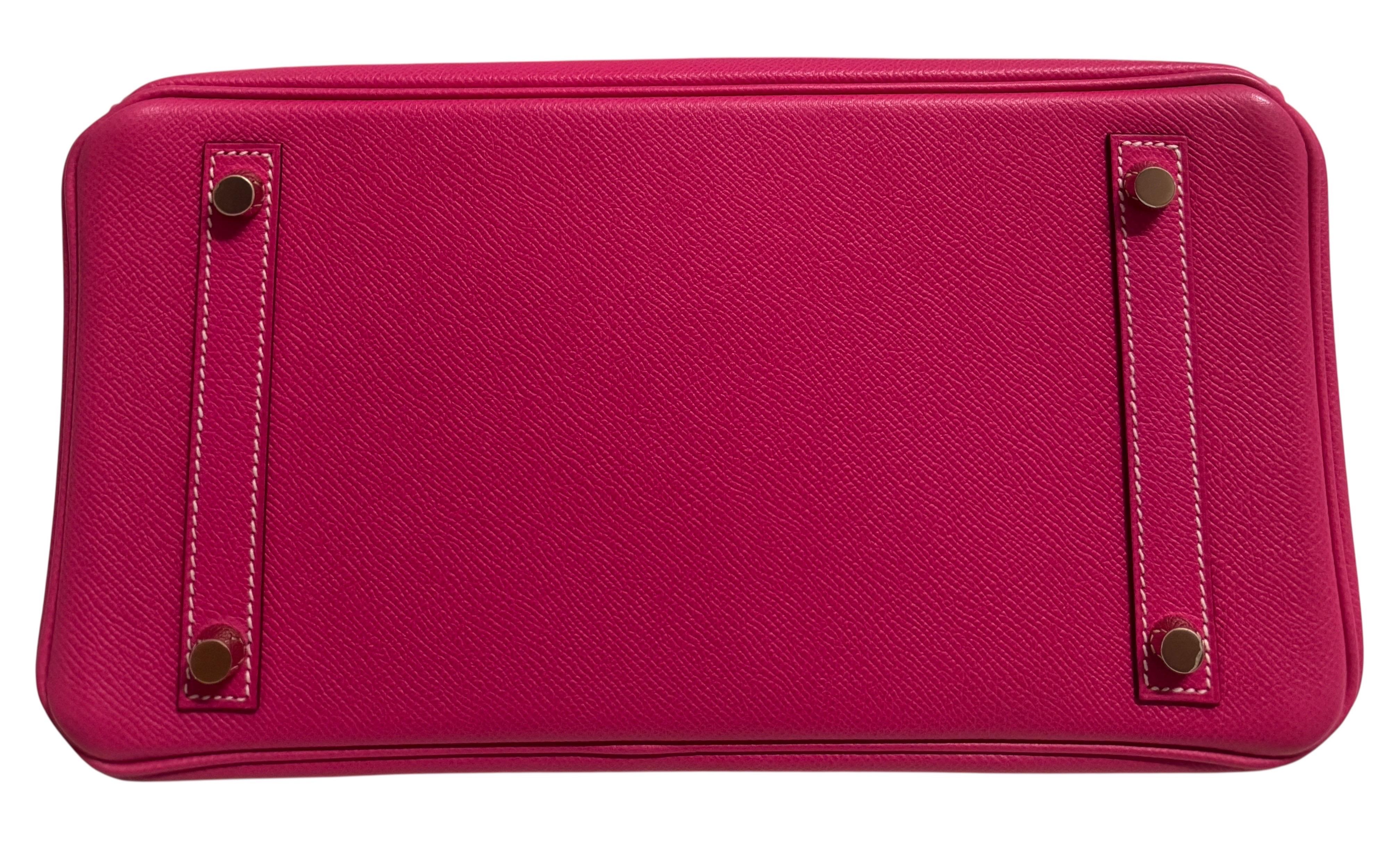 Colección Candy Hermes Birkin 30 Rosa Tyrien Piel Epsom  Ferretería de oro . en Excelente estado para la venta en Miami, FL