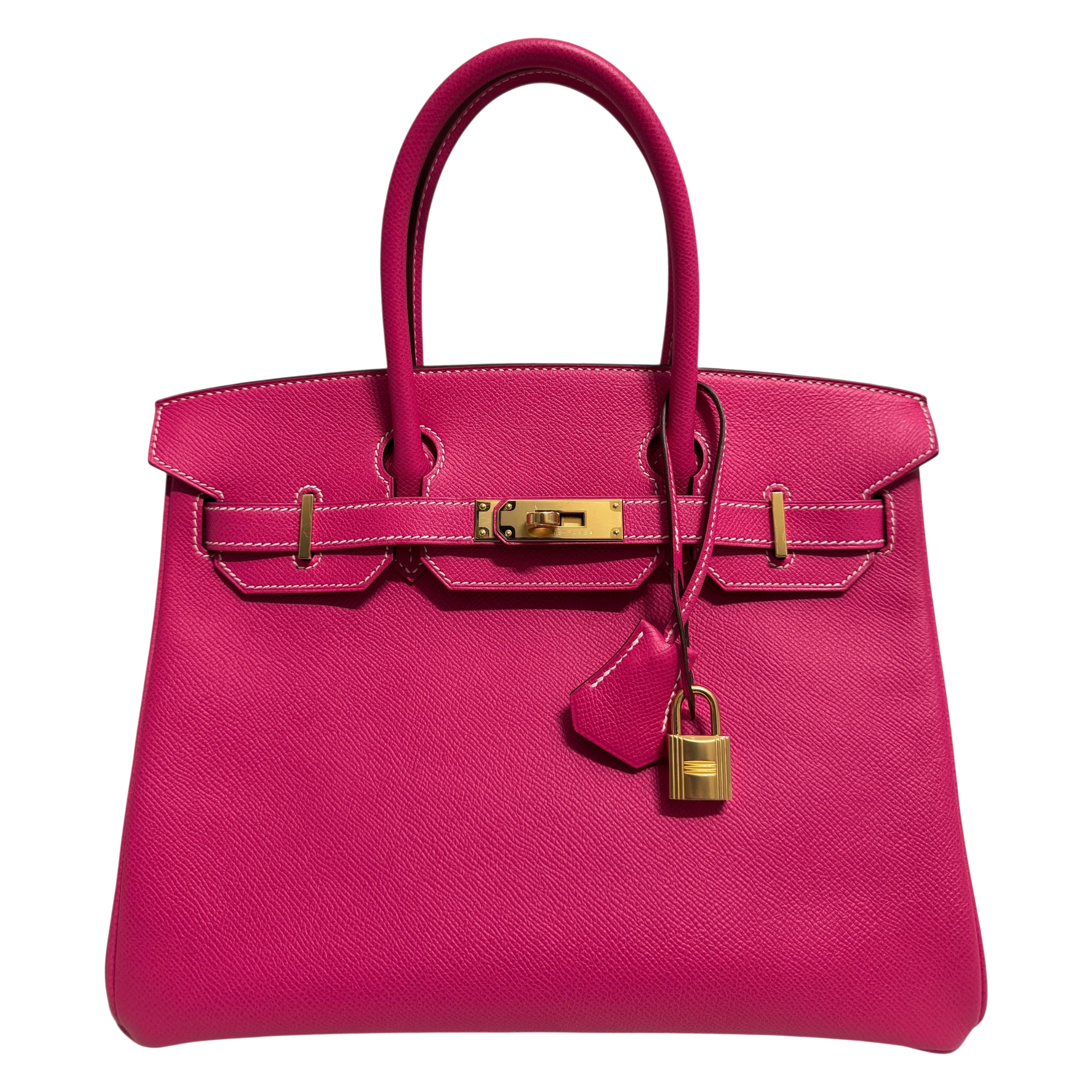 Colección Candy Hermes Birkin 30 Rosa Tyrien Piel Epsom  Ferretería de oro . en venta