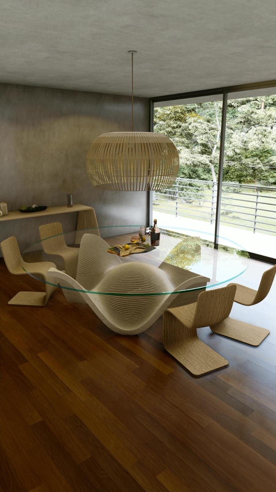 Doré Candy Dining Table XLarge by Piegatto, une table contemporaine sculpturale en vente
