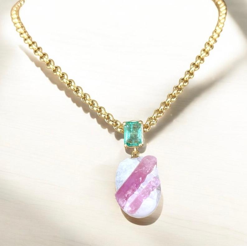 Pendentif Candy Dish

Quartz blanc, tourmaline rose, émeraude, or 14k

Ces pendentifs sont appelés Candy Dish Pendants car leurs couleurs et leurs formes me rappellent les bonbons qui se trouvaient toujours dans le plat à bonbons spécial chez ma