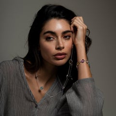 Long collier Candy Gemstones & Pebbles en argent sterling