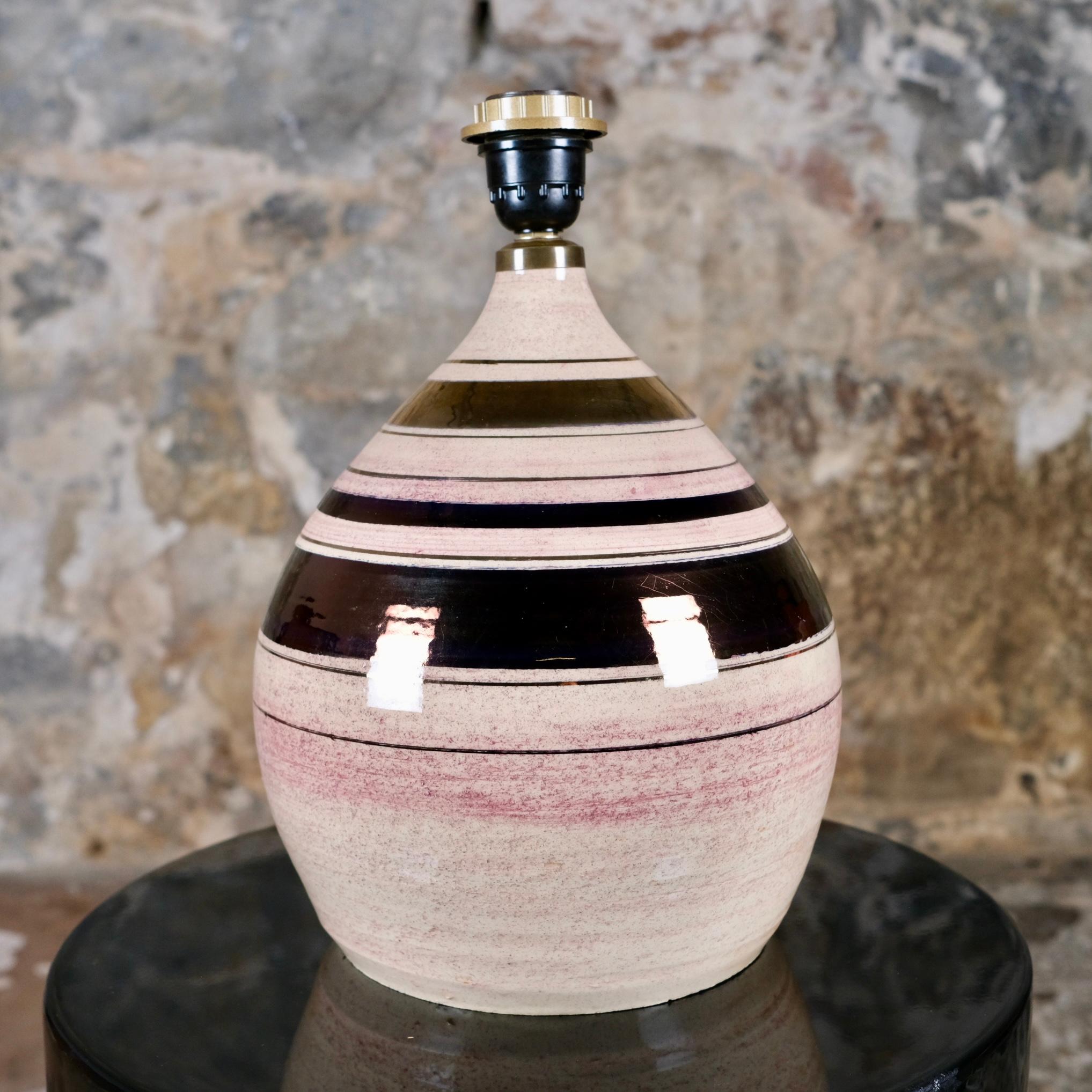 Mid-Century Modern Candy-like ceramic lamp by Georges Pelletier for La Roue, Vallauris, 1970s