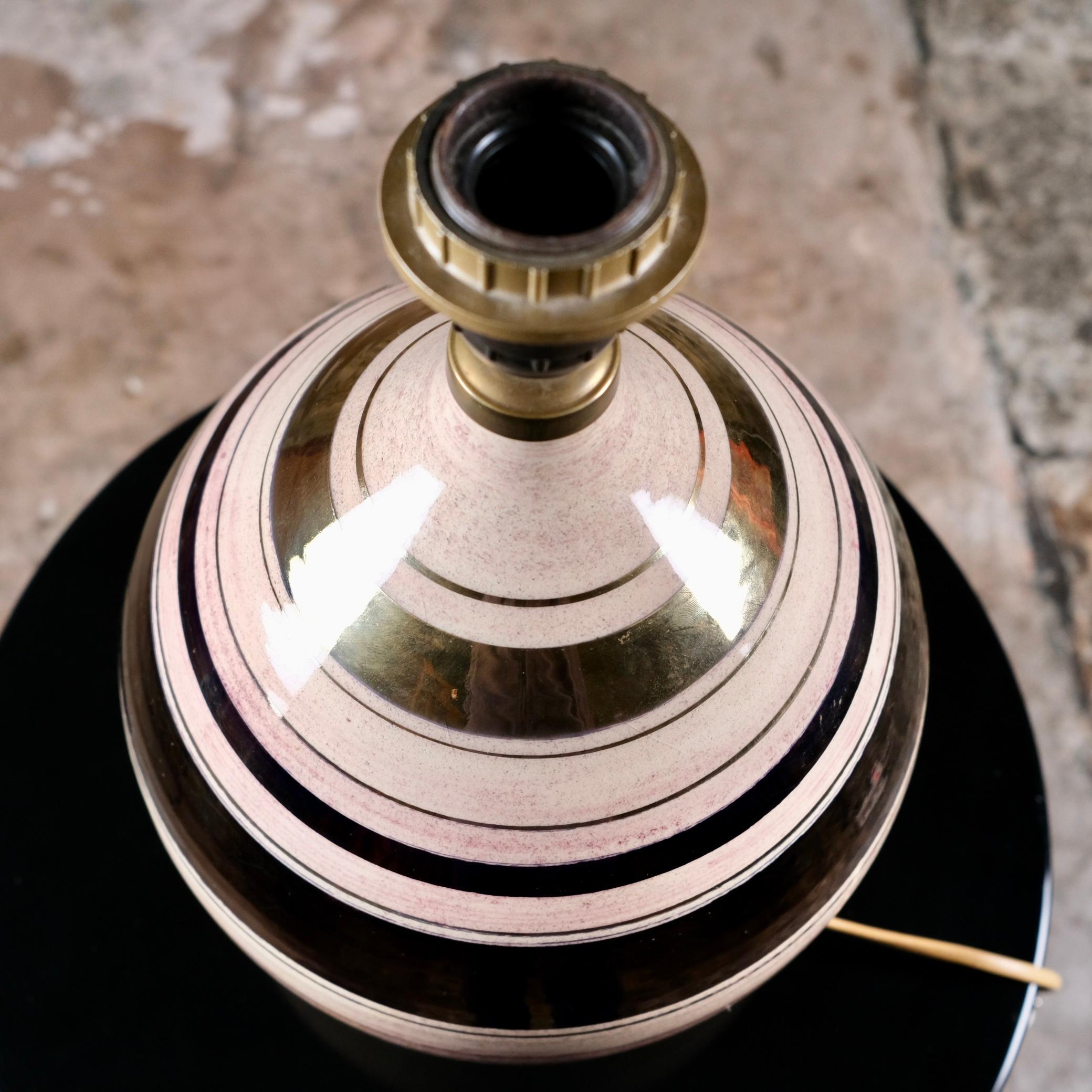 Late 20th Century Candy-like ceramic lamp by Georges Pelletier for La Roue, Vallauris, 1970s