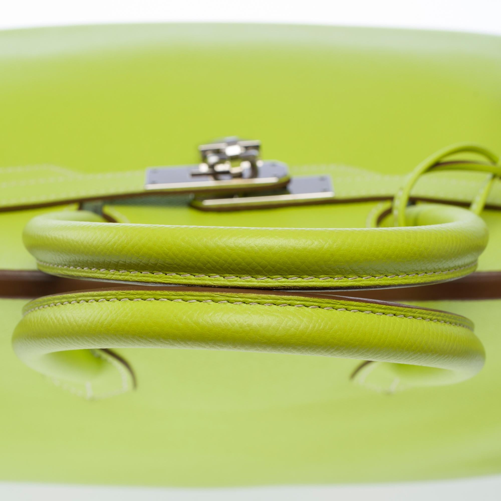 Candy limited edition Hermès Birkin 35 handbag in Kiwi Green epsom leather, SHW 6