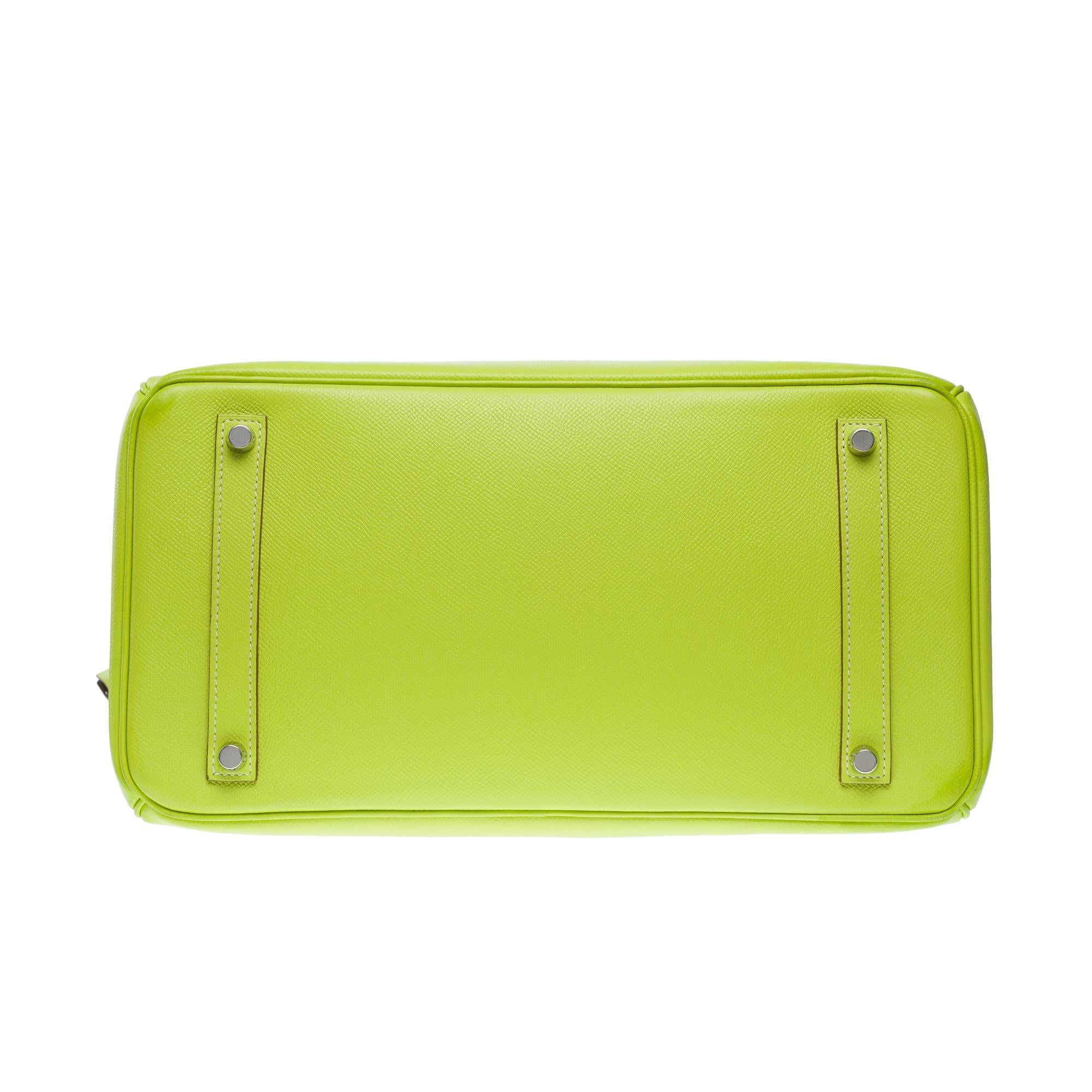 Candy limited edition Hermès Birkin 35 handbag in Kiwi Green epsom leather, SHW 6