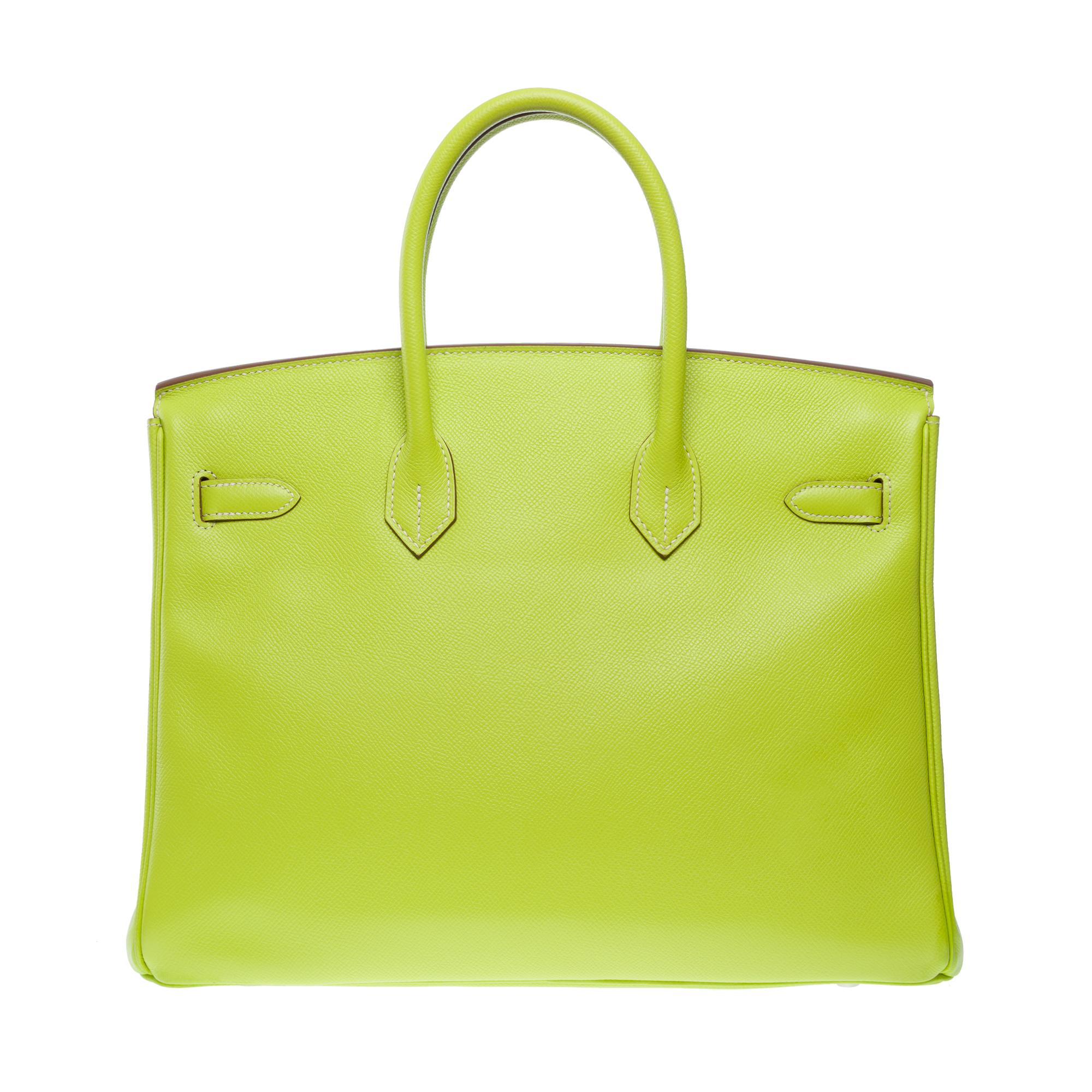Women's or Men's Candy limited edition Hermès Birkin 35 handbag in Kiwi Green epsom leather, SHW