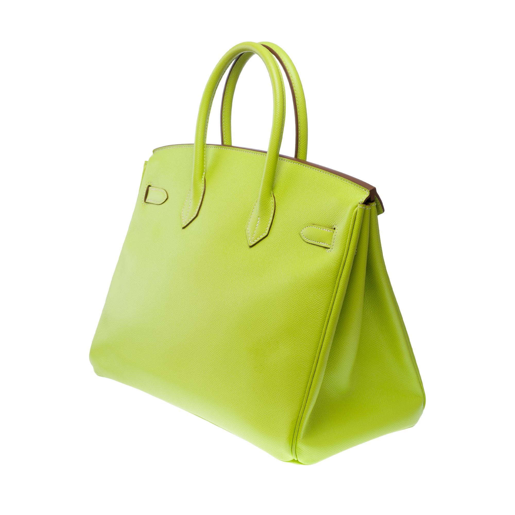 Candy limited edition Hermès Birkin 35 handbag in Kiwi Green epsom leather, SHW 1