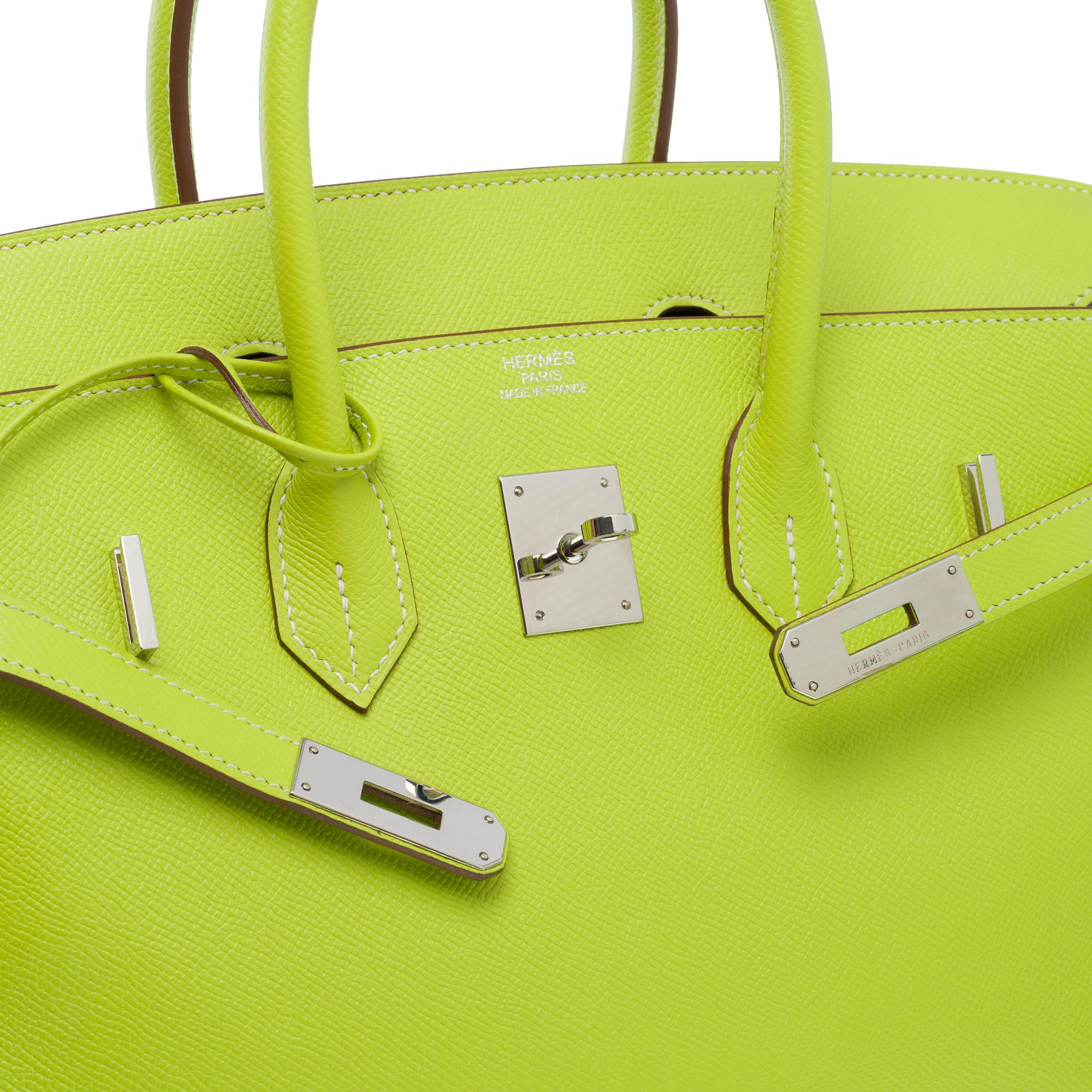 Candy limited edition Hermès Birkin 35 handbag in Kiwi Green epsom leather, SHW 2