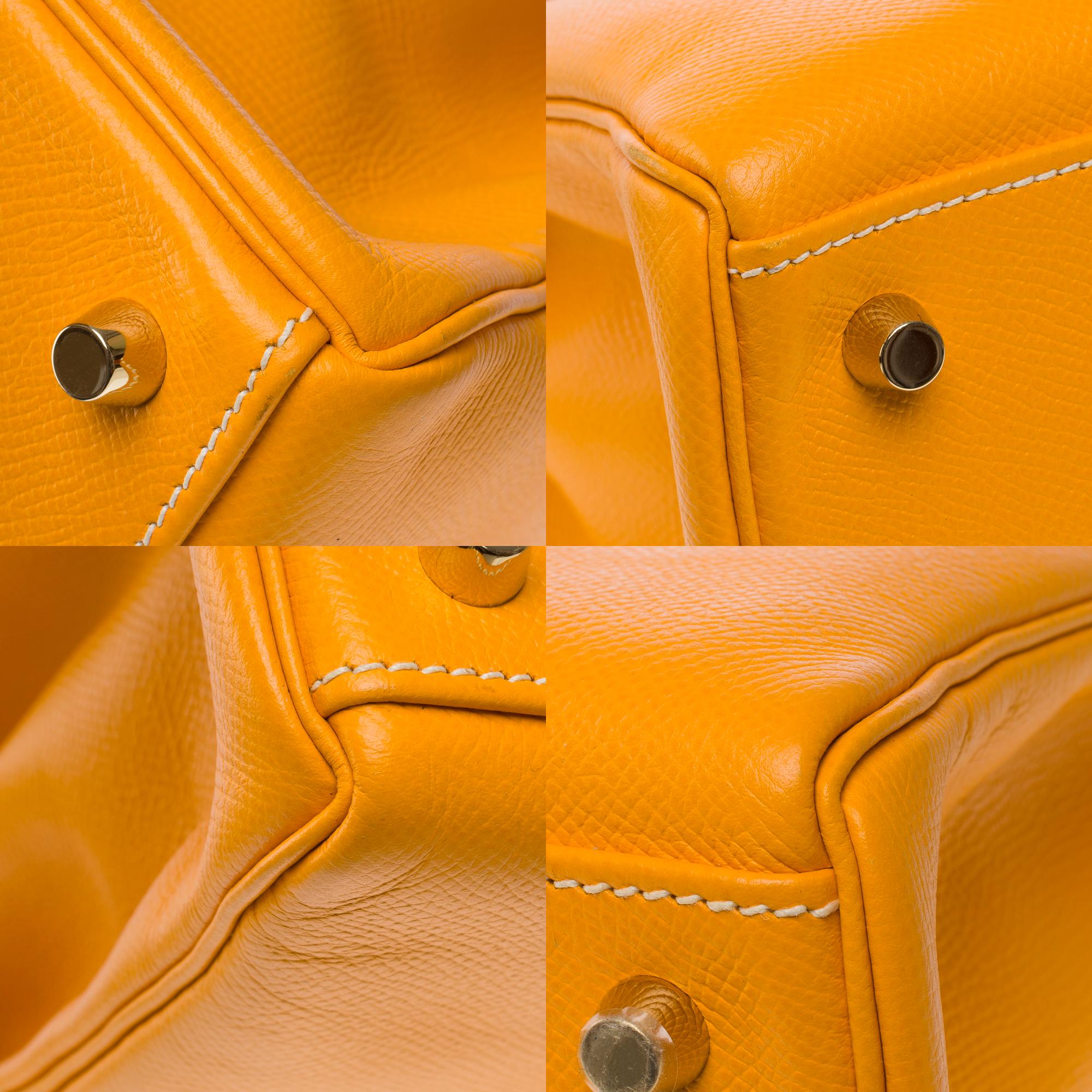 Candy Limited Edition Hermès Kelly 35 handbag strap in Yellow Epsom leather, GHW 8