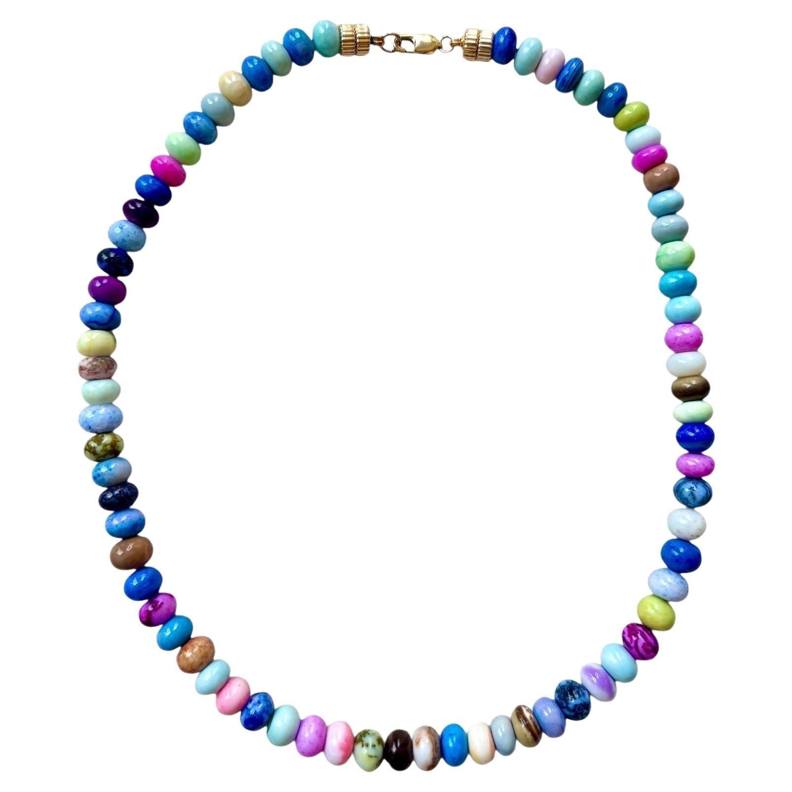 CANDY OPAL NECKLACE with 14k GOLD
