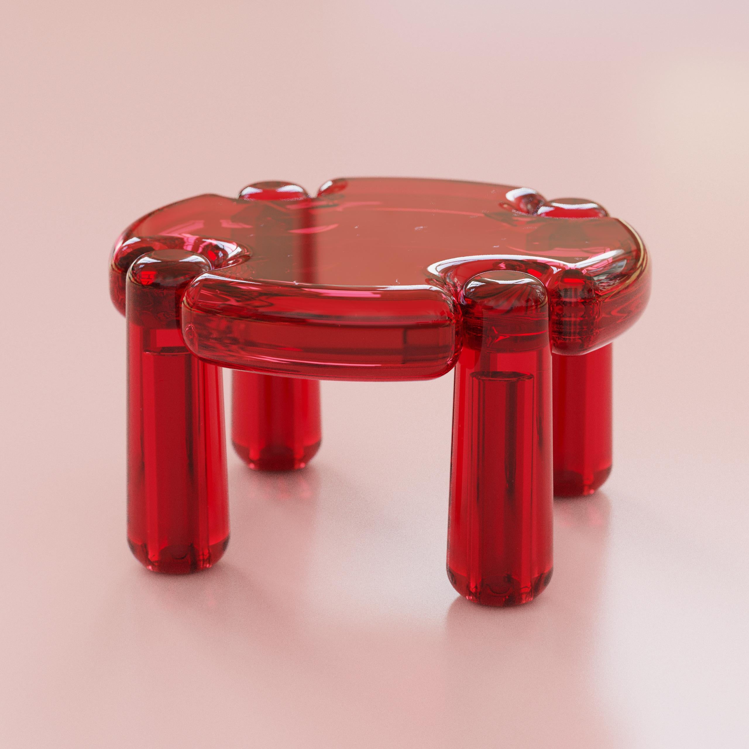 Post-Modern Candy Round Coffee Table by Luis Gimeno For Sale
