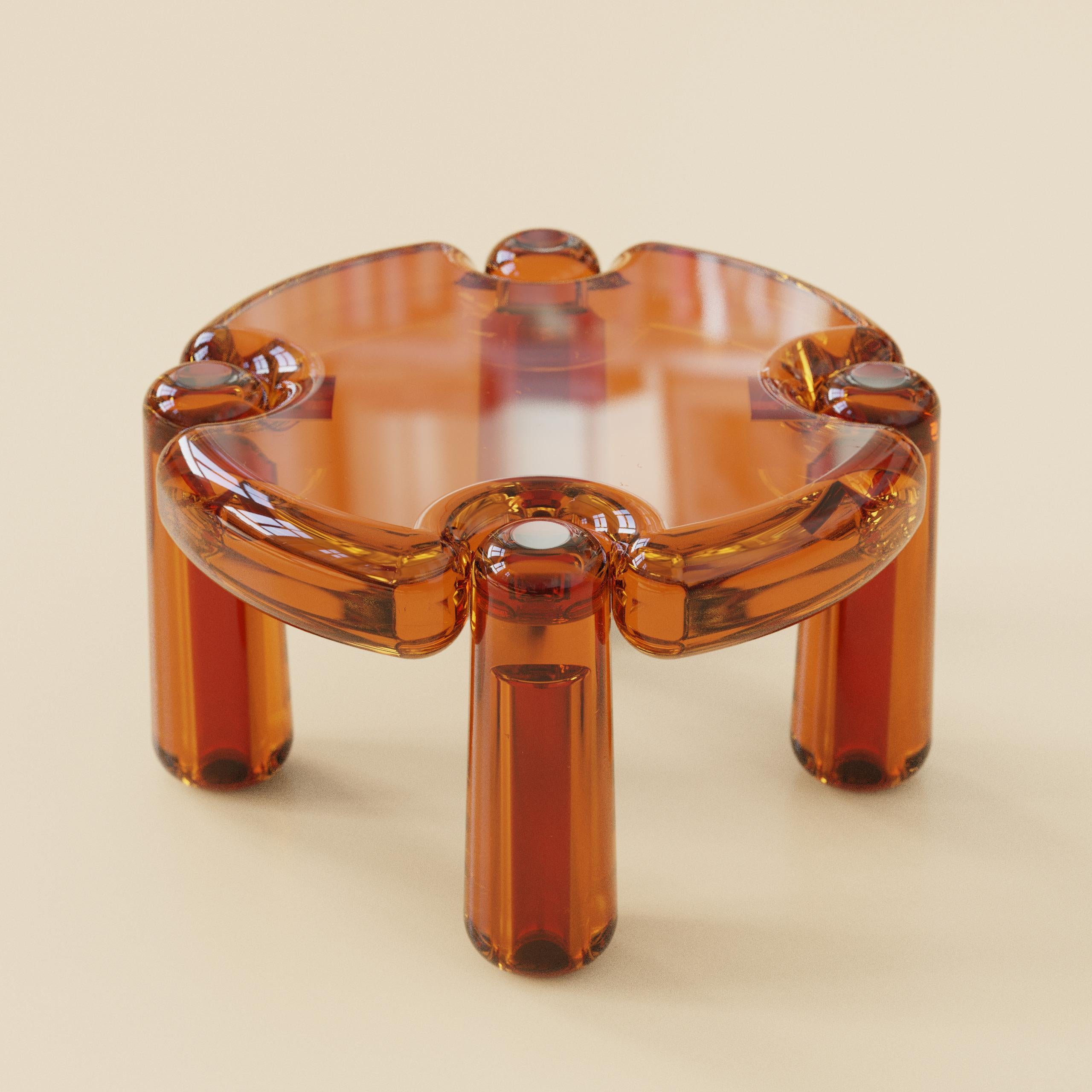 Resin Candy Round Coffee Table by Luis Gimeno For Sale