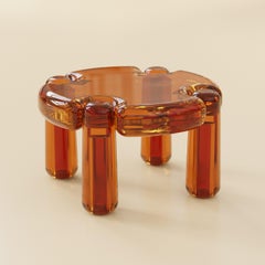 Candy Round Translucent Resin Coffee Table by Luis Gimeno