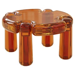 Candy Round Translucent Resin Coffee Table by Luis Gimeno