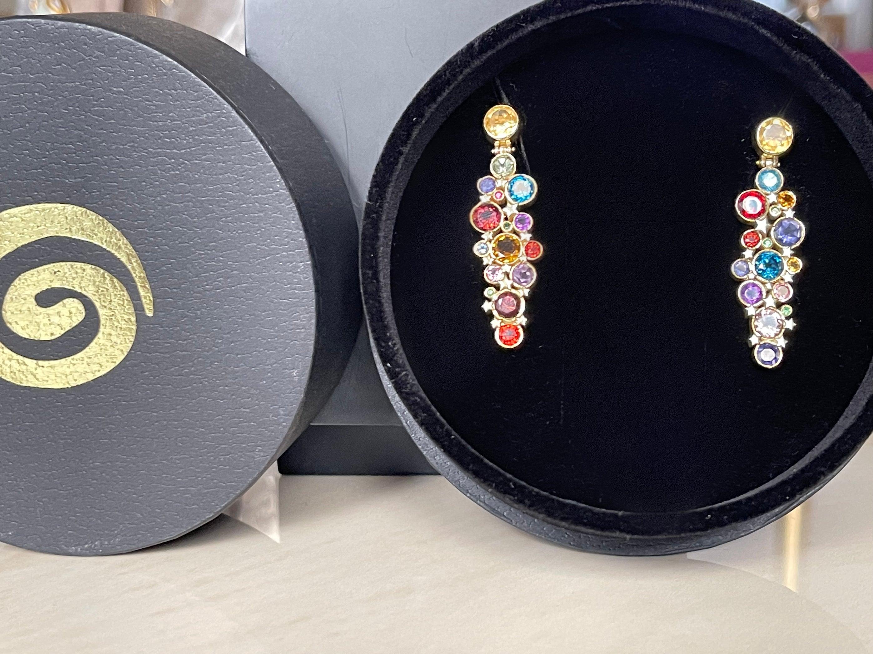 Candy Sapphire Constellation Stones Studs in 14K Gold In New Condition In London, GB