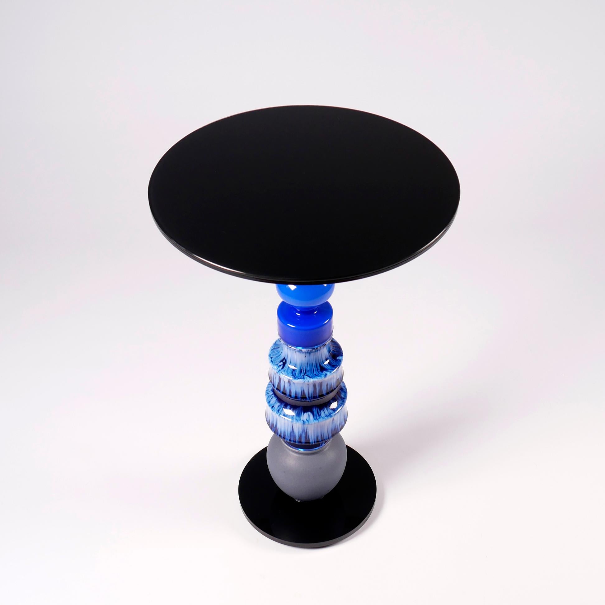 'Candy' Side Table, Vintage Ceramics and Glass, One-Off Piece In Excellent Condition In Paris, FR