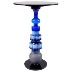 'Candy' Side Table, Vintage Ceramics and Glass, One-Off Piece