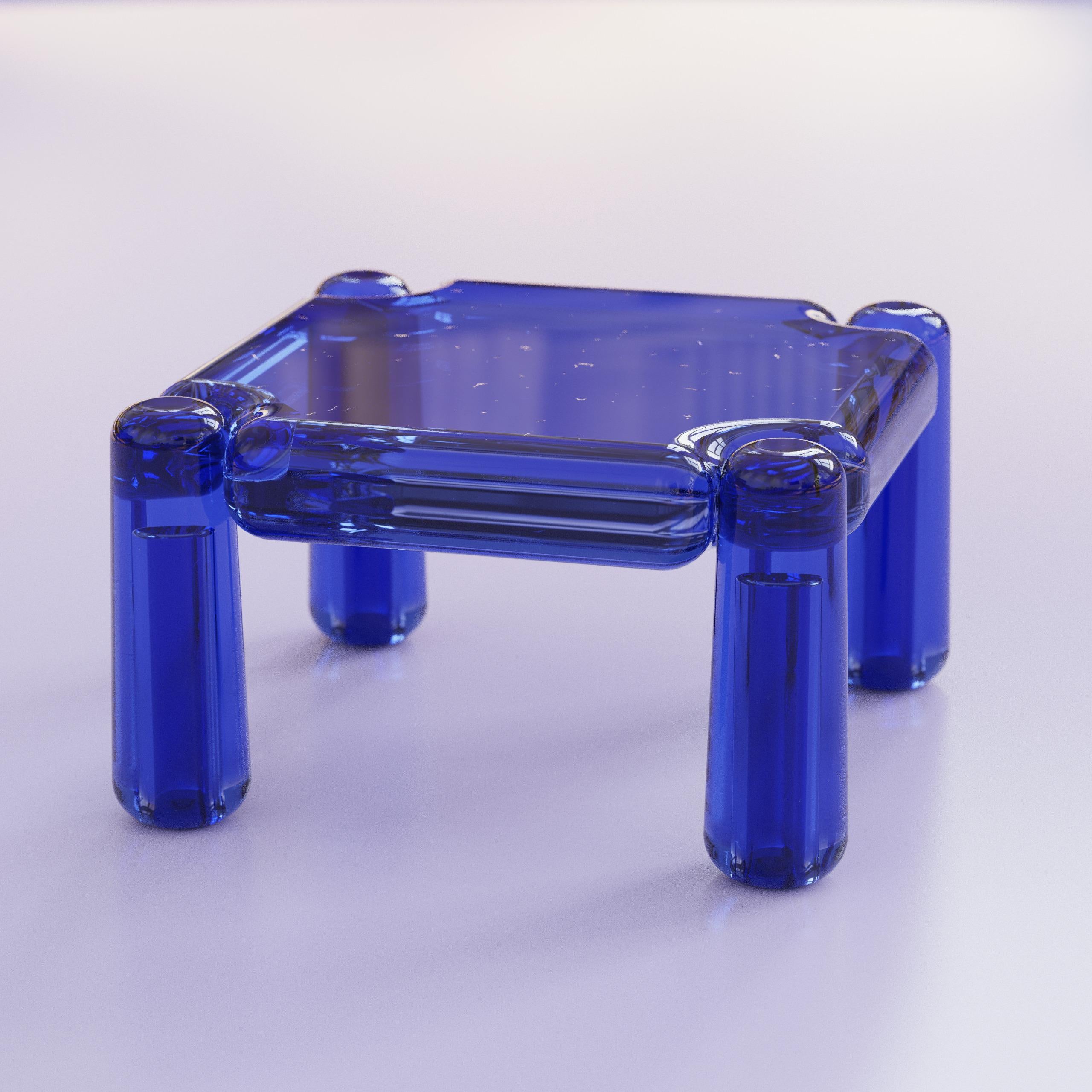 Resin Candy Squared Coffee Table by Luis Gimeno For Sale