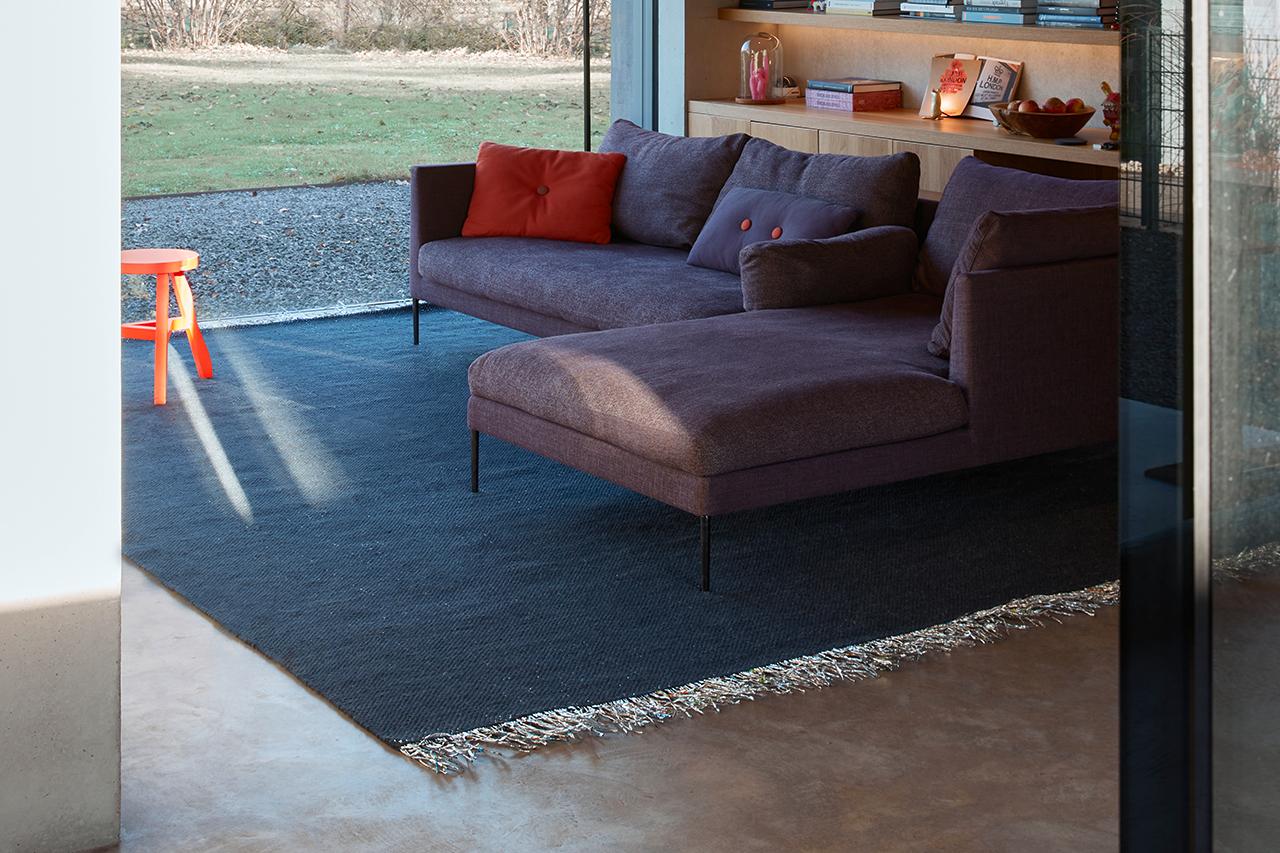 Modern Candy Wrapper Rug_LivingXL_graphite / Award Winning Woven Rug by Jutta Werner For Sale