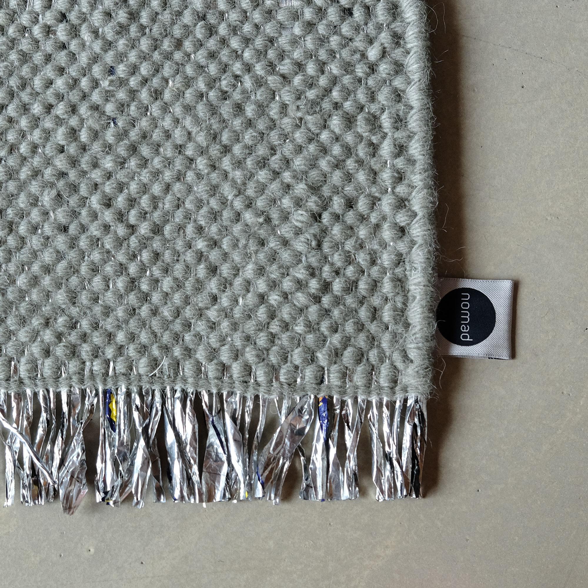 Modern Candy Wrapper Rug_LivingXL_vetiver / Award Winning Woven Rug by Jutta Werner For Sale