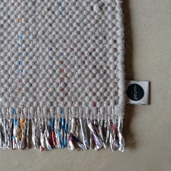 Candy Wrapper Rug_Mini_light gray / Award Winning Woven Rug by Jutta Werner