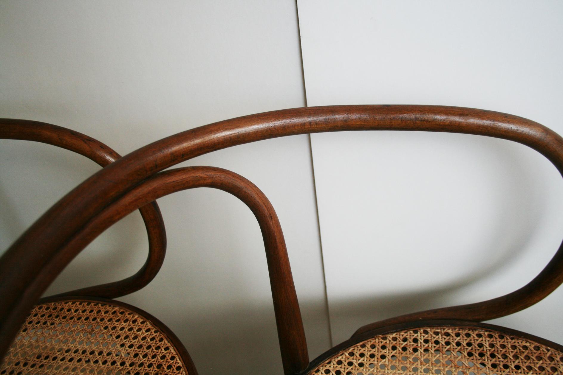 Stühle aus Rohr und Bugholz nach Thonet 209:: 1940er Jahre 2