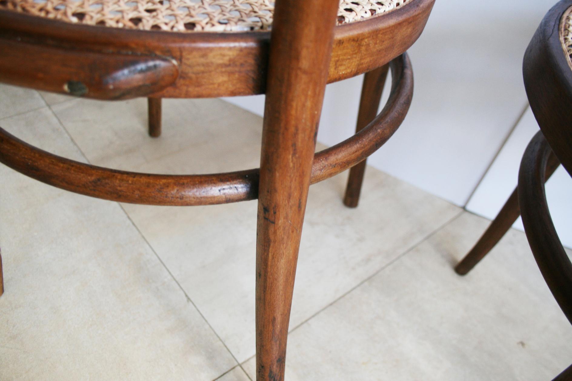 Stühle aus Rohr und Bugholz nach Thonet 209:: 1940er Jahre 3