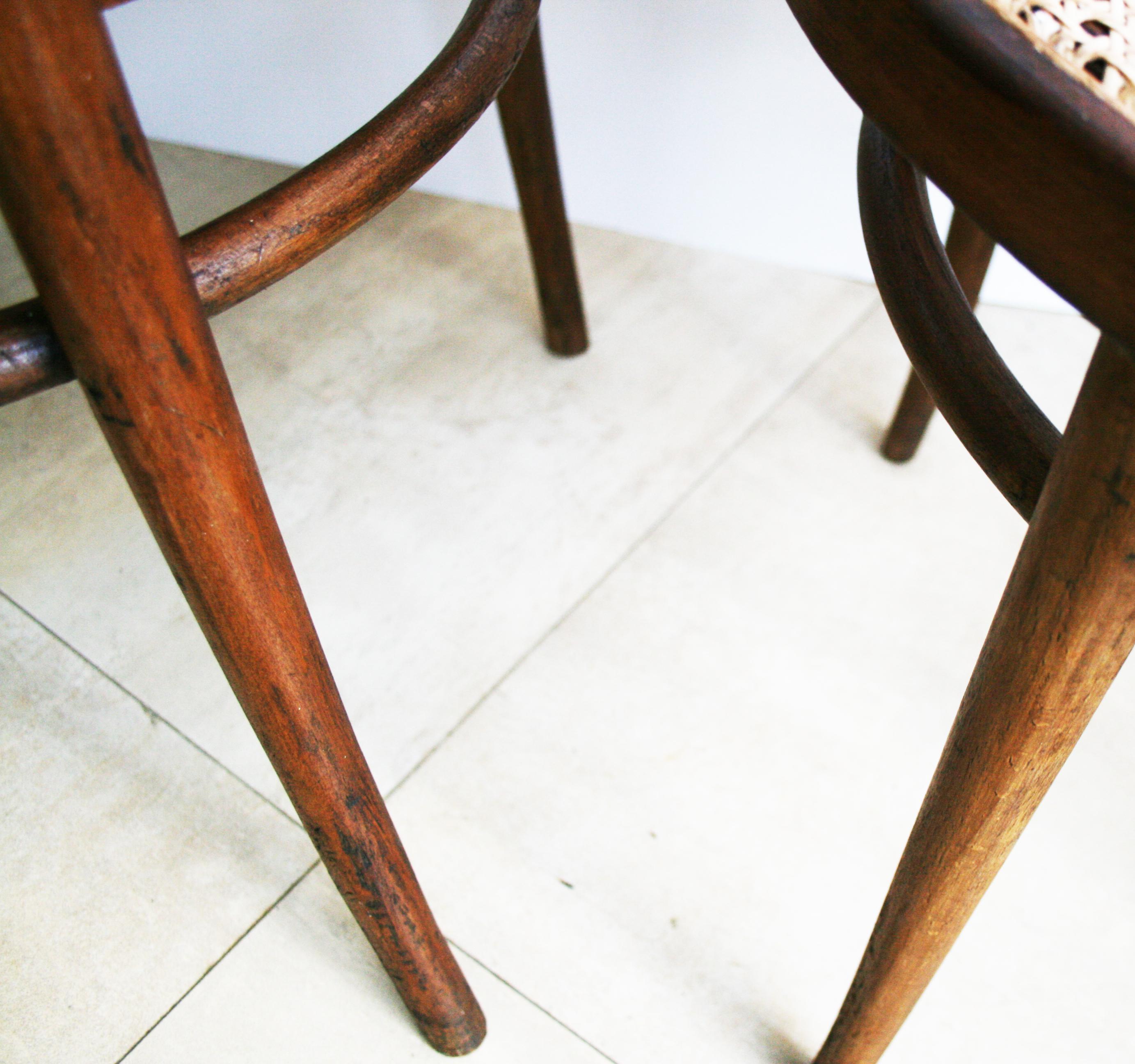 Stühle aus Rohr und Bugholz nach Thonet 209:: 1940er Jahre 7