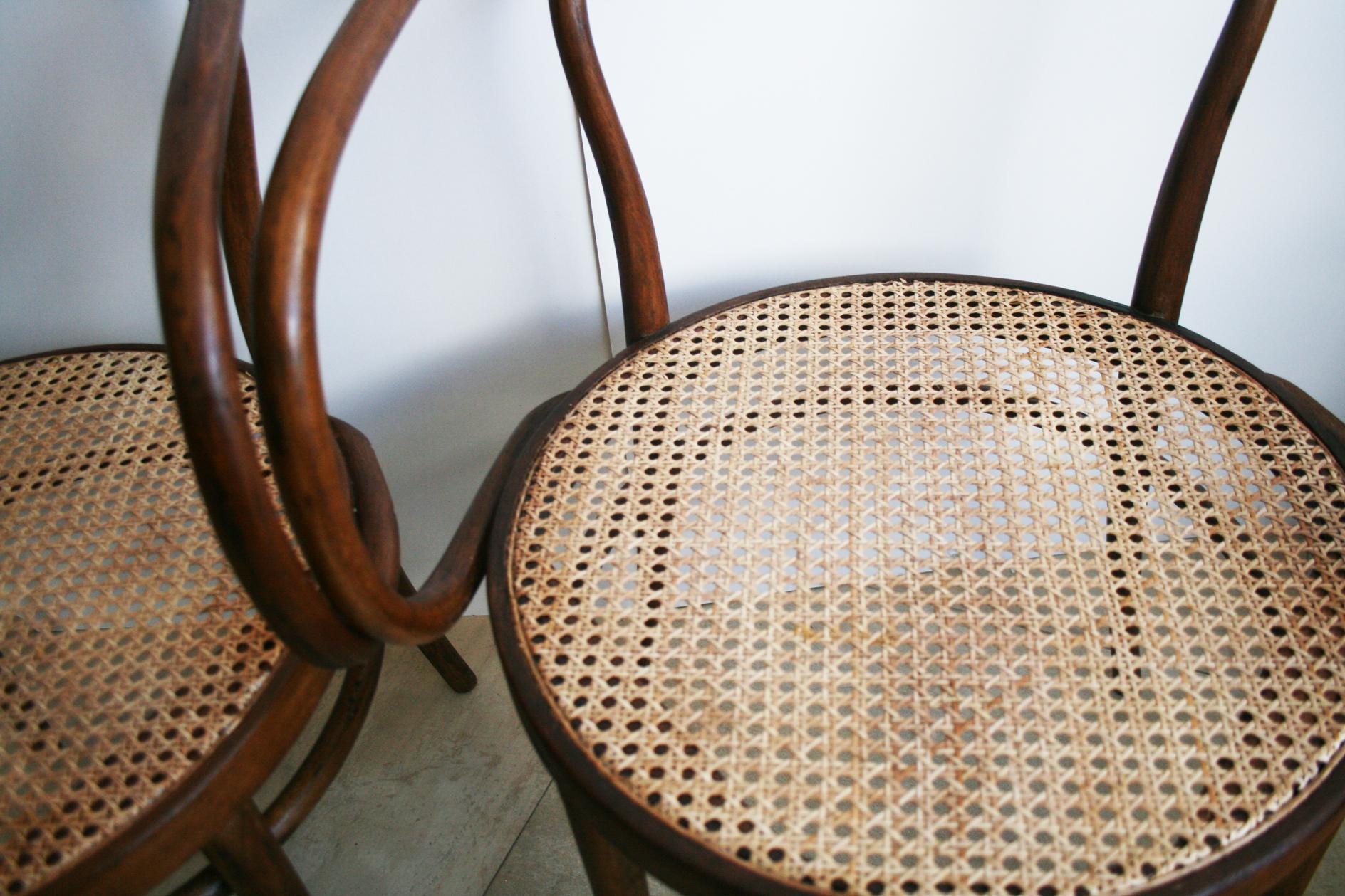 Stühle aus Rohr und Bugholz nach Thonet 209:: 1940er Jahre 9