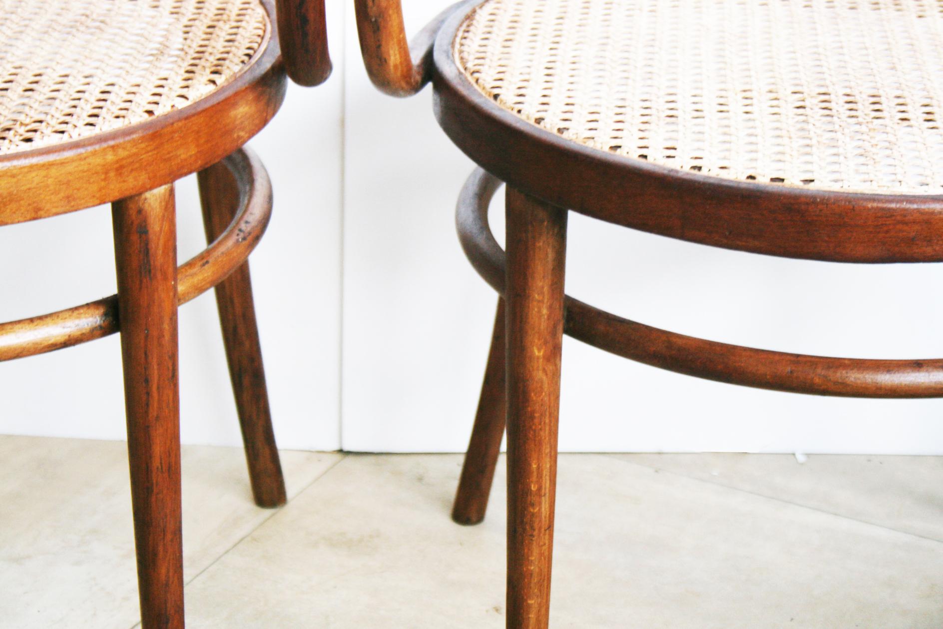 Stühle aus Rohr und Bugholz nach Thonet 209:: 1940er Jahre 10