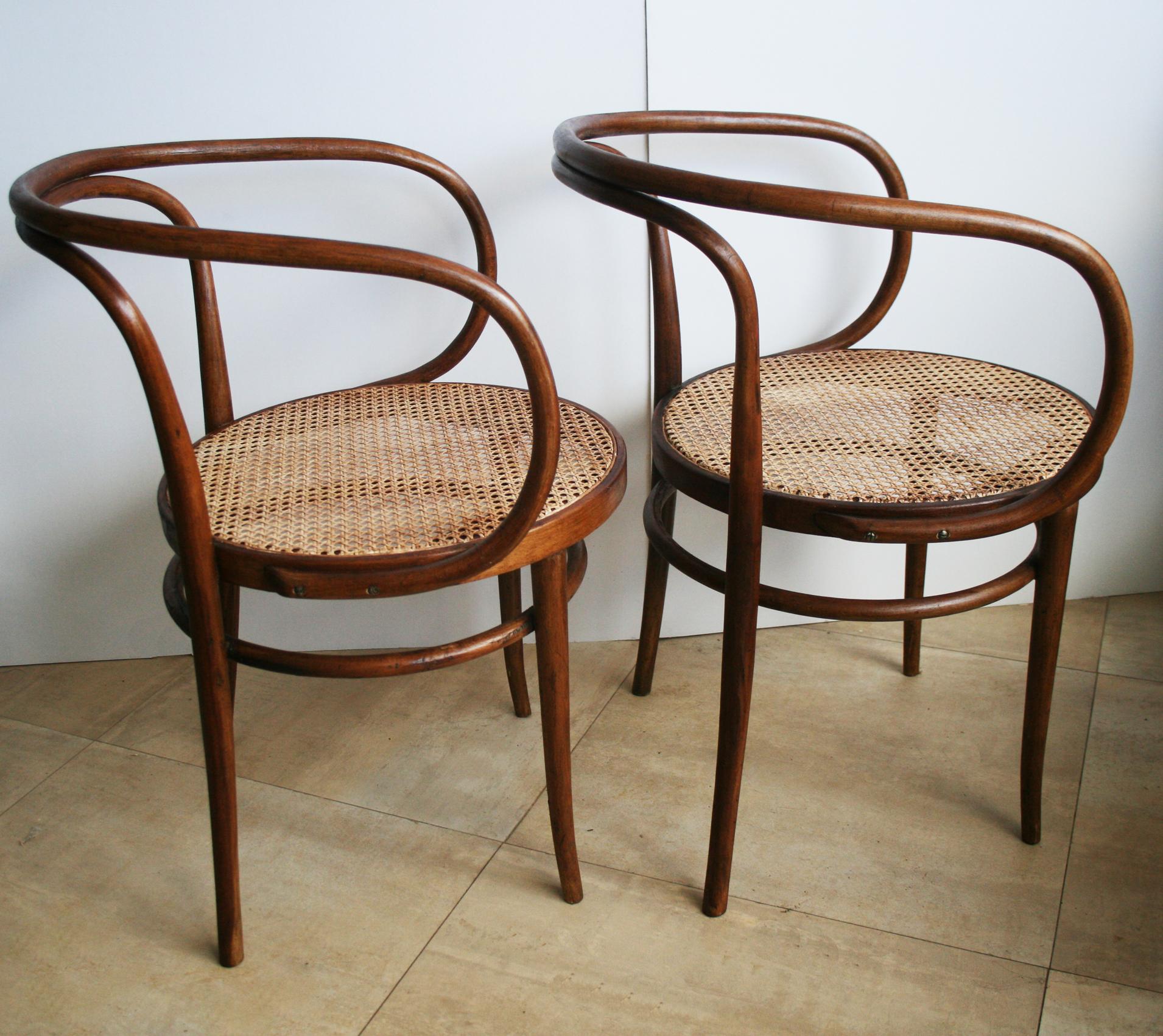 Stühle aus Rohr und Bugholz nach Thonet 209:: 1940er Jahre (Sonstiges)