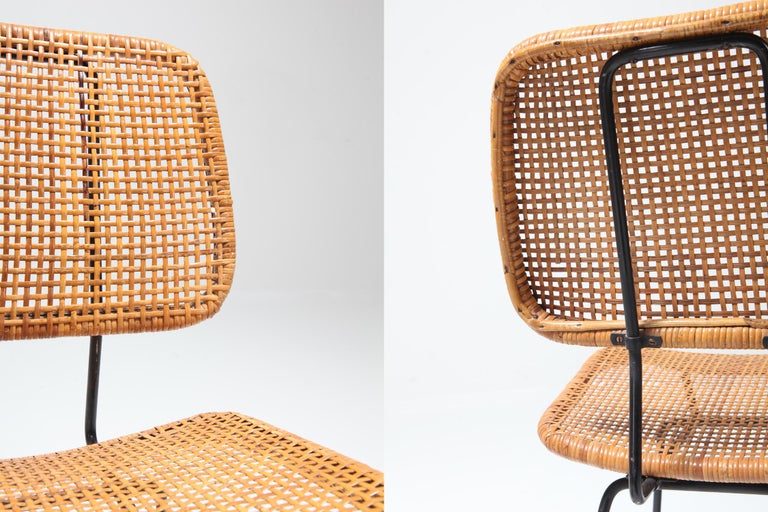 Cane and Black Metal Tropical Dining Chair from the 1950s ... (768 x 512 Pixel)