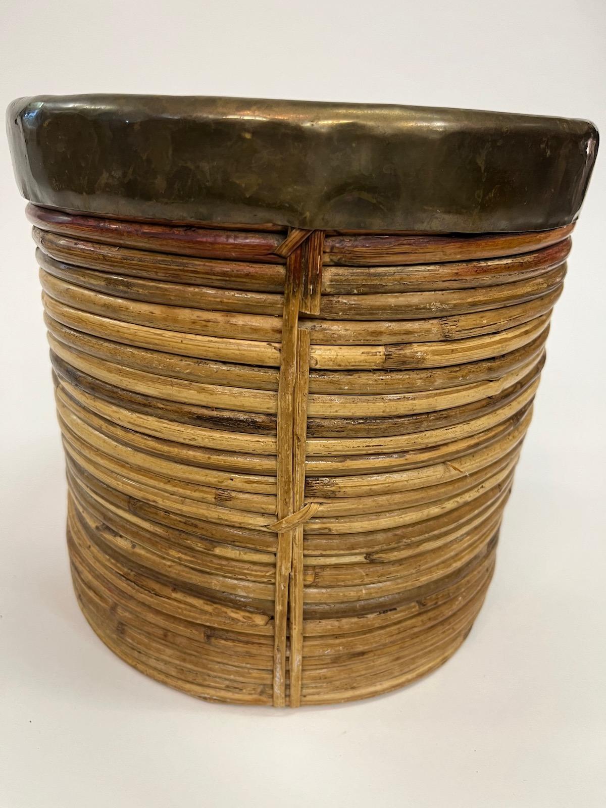 Canna Cane e Ottone Wastecan in vendita