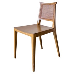 Cane And Mahogany Dining Chair By Edward Wormley For Dunbar