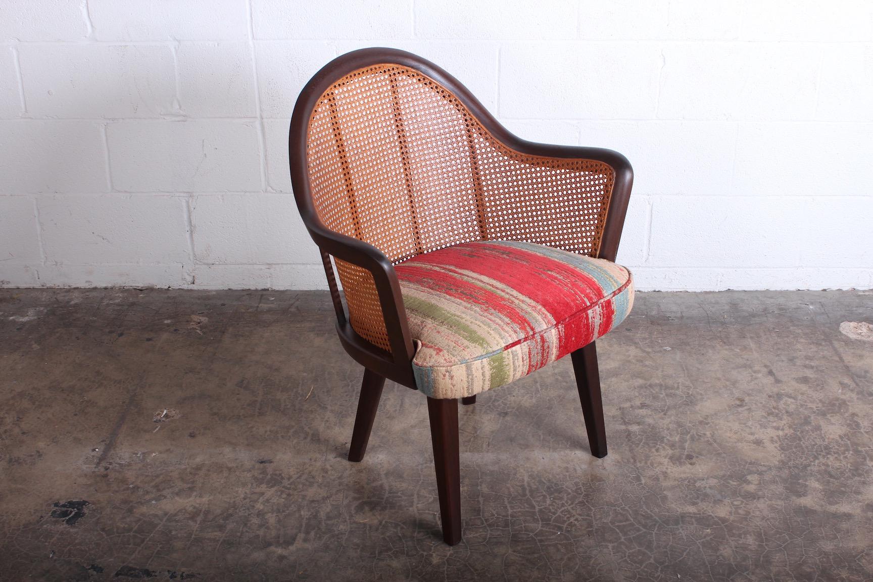 Cane Armchair Attributed to Harvey Probber In Good Condition For Sale In Dallas, TX